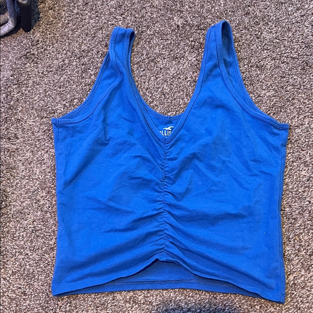 Hollister Vibrant Blue Ruched Tank Top